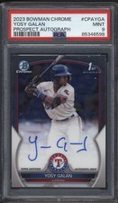 2023 Bowman Chrome Yosy Galan Auto PSA 9 1st Autograph Rookie RC Texas Rangers