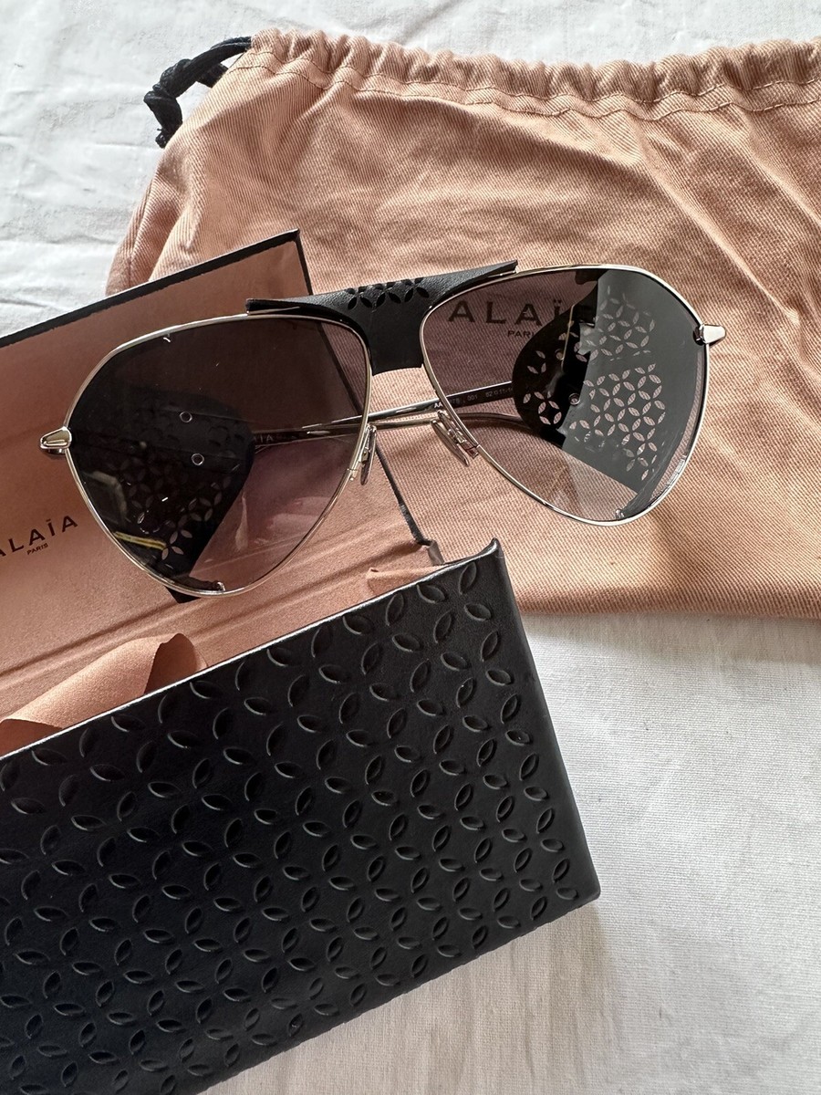 ALAIA Spoiler Pilot Sunglasses Silver ALAIA Spoiler Pilot Sunglasses Silver All NWT $920 | eBay main image 2