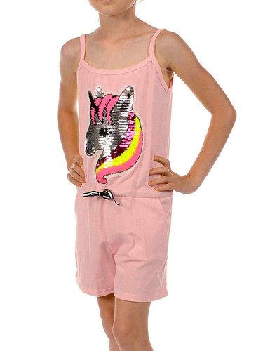 Jumpsuit Tunic Dress Unicorn Motif Reversible Sequins Girls Children 30349 - Picture 23 of 46