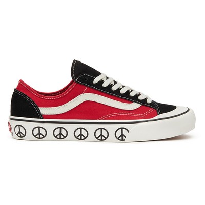 vans style 36 sf black & marshmallow stripe skate shoes