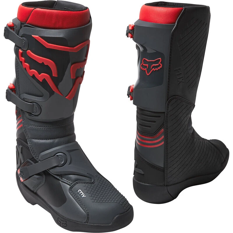 Red and black dirt bike best sale boots