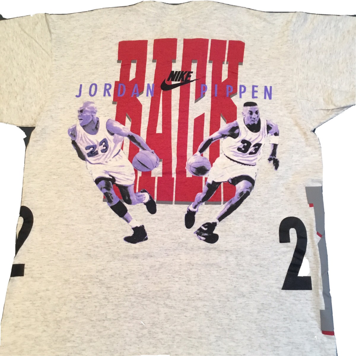 90s NIKE JORDAN PIPPEN tシャツ 半袖　フリーサイズメンズ Jordan Pippen Back-to-Back Nike Medium T-Shirt Vintage 90's