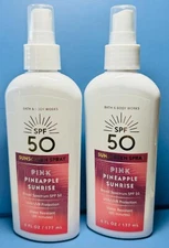 *NEW* PINK PINEAPPLE SUNRISE ~ 2PK SPF50 SUNSCREEN SPRAY ~ Bath & Body Works