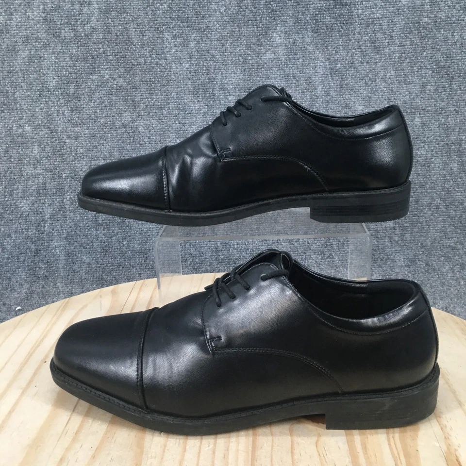 Croft & Barrow платье туфли мужские 9 шириной Denver Oxford черный искусственной кожи шнурует вверх - Изображение 2 из 4