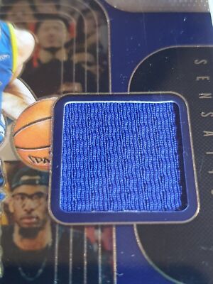 2019 Panini Prizm Stephen Curry #PATCH Game Worn Blue Jersey 