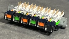 Schadow switch 6-Pos. 2UEE ,10mm frame w/ Rare FA120 'EYELID' indicator buttons