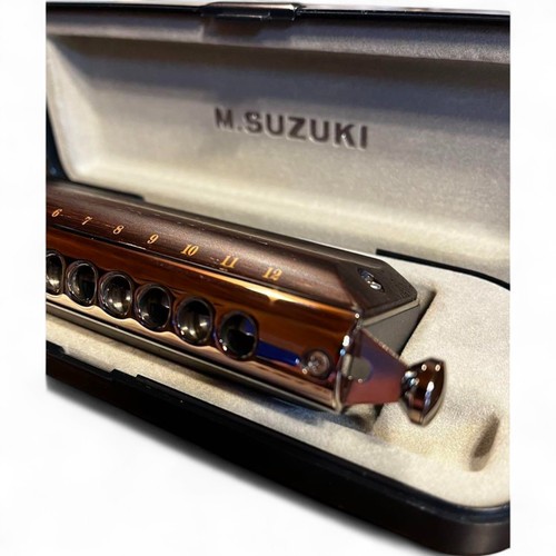 SUZUKI G-48W Gregoire Maret Wooden cover 48 W G48W-C G48 Chromatic Harmonica - Picture 12 of 24