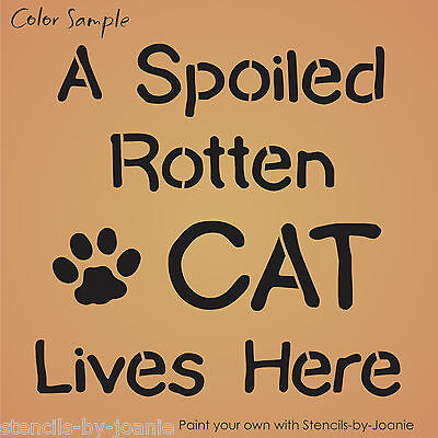 Pet Stencil Paws Enjoy Good Things Life Dog Cat Track Print Kennel Home Art Sign