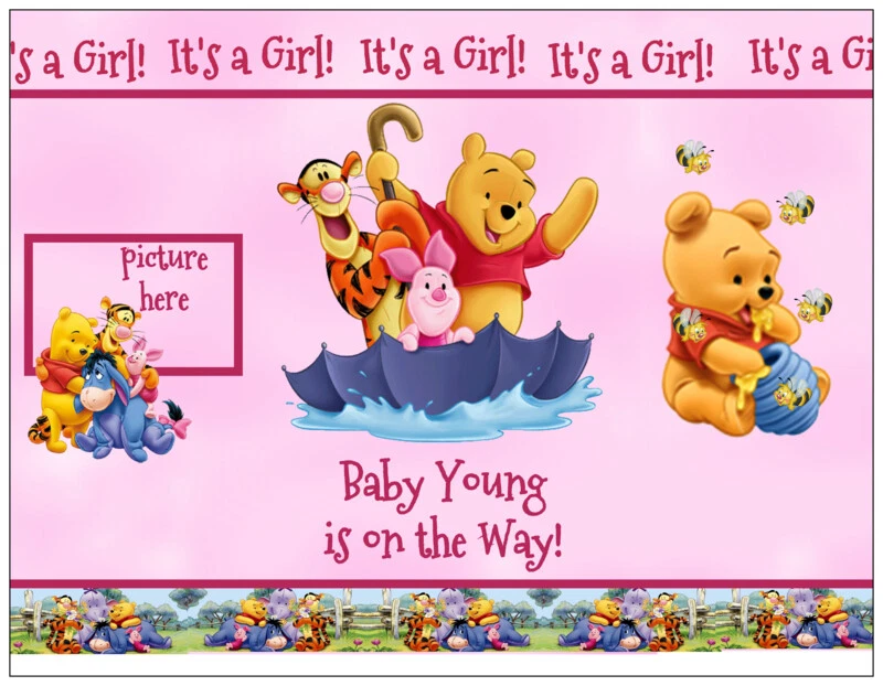 12 sacos de fichas favoritas para festa aniversário chá de bebê urso Ursinho Pooh rosa ou azul - Imagem 2 de 4