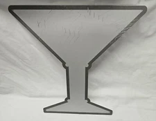 Vintage Steel Martini Glass Bar Sign 15.5"×15.5"×11" Heavy Guage Thick Man Cave