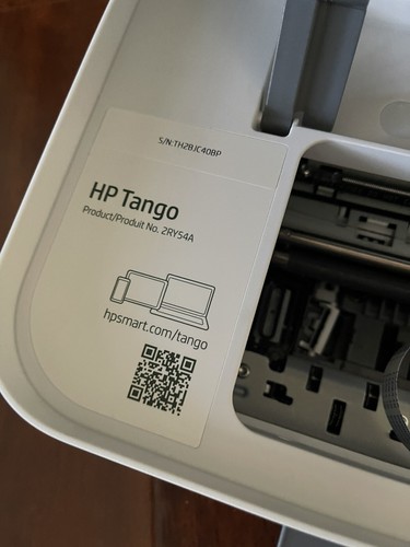 HP Tango Smart Wireless Printer / no box, ink plugged/ sell for part - Picture 3 of 6