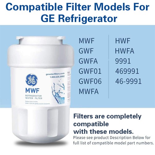 New Sealed GE MWF MWFP 46-9991 Smartwater Fridge Water Filter Genuine 6 Packs - Bild 2 von 6