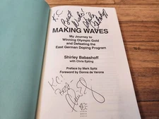 Shirley Babashoff Chris Epting SIGNED Making Waves Olympian Defeat Doping COA