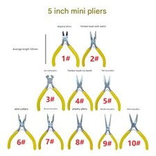2x 10Types Mini Needle Nose Pliers for Jewelry DIY Electronics Repair Hand Tools