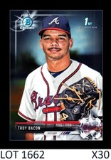 1-2017 BOWMAN CHROME DRAFT TROY BACON BRAVES CARD#93 QTY