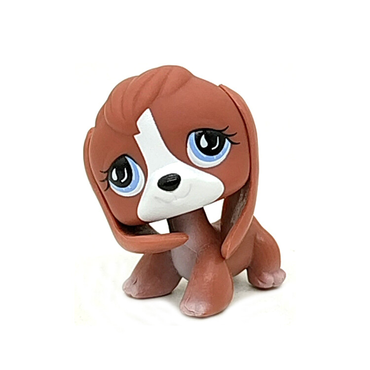 Littlest Pet Shop Beagle #567 Brown White Puppy Dog Blue Tear Drop Eyes