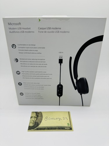 Microsoft Headset USB Modern Wired On-Ear Stereo Headphones New - Bild 2 von 2
