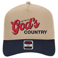 Get me to God's Country Hat Mesh Back Trucker Morgan Wallen Gift