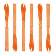 6 Pack 18 Inch Soft Loop Motorcycle Tie Down Straps for Bikes ATV Lawm Equipment