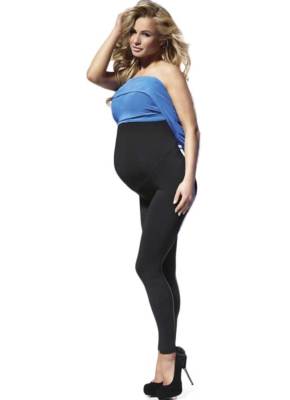 200 Denier Comfortable Full Length Maternity Black Leggings for