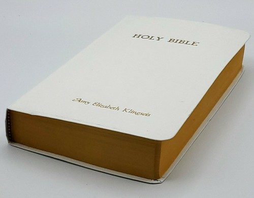Holy Bible KJV White Cover Red Letter Concordance Dictionary Zondervan EUC - Picture 3 of 8
