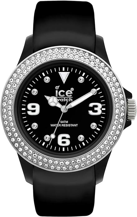 ICE Watch with スワロフスキー Ice-Watch Stone Tycoon Swarovski Analog Japanese Quartz Black