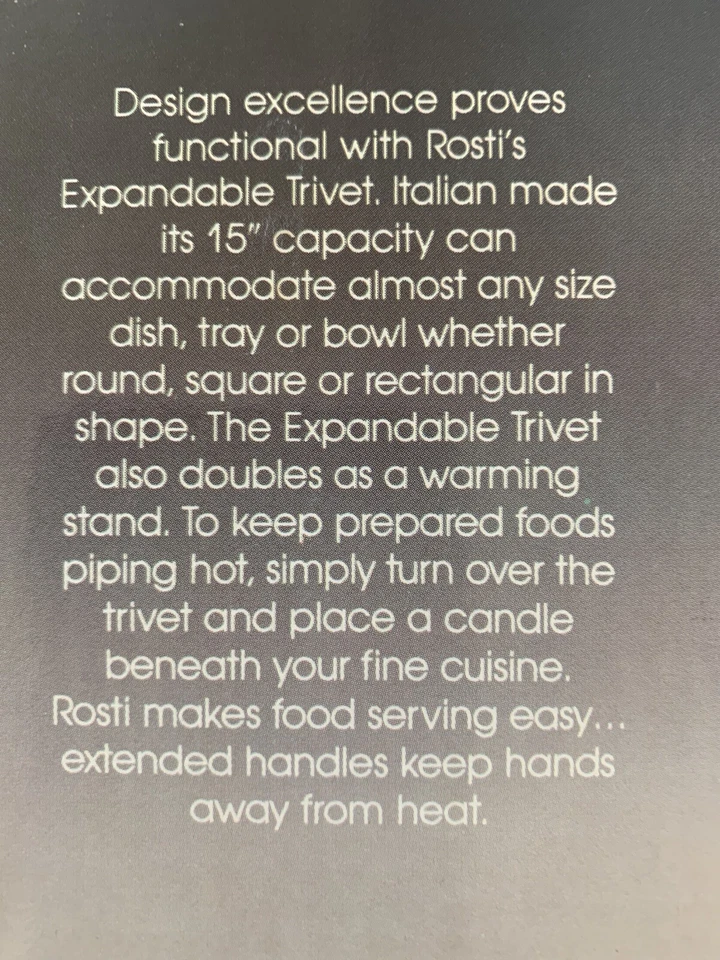 Holiday Dish Rosti Expandable Trivet NIB Sealed SameDayHanding &Fast USPS - Image 2 of 4