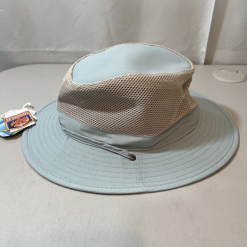 Panama Jack Original Nylon Mesh Safari Hat One Size Blue Brand New UPG 50+ - Picture 7 of 18