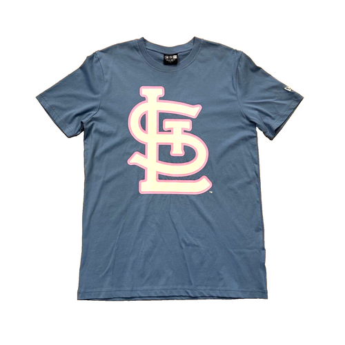 Men New Era St. Louis Cardinals T-Shirt and Shorts Size L Pastel Blue Pink White - Picture 3 of 12