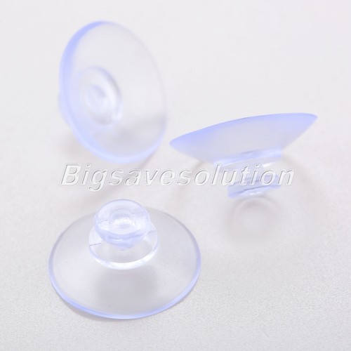 100pcs Clear Suction Cup Sucker Holder 20mm Wall Fridge Hook Hanger Rubber HQ - Picture 8 of 12