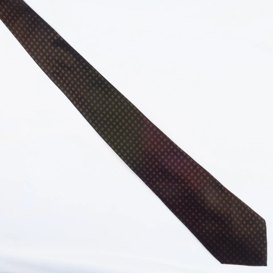 Alfani Black Orange Green Micro Check Fade Mens Neck Tie 58x4 Modern Sleek - Image 3 of 4