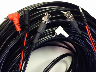 100'COAXIAL AUDIO VIDEO COMPRESSION BNC+RCA MALE PRO RG59/POWER SIAMESE AV CABLE