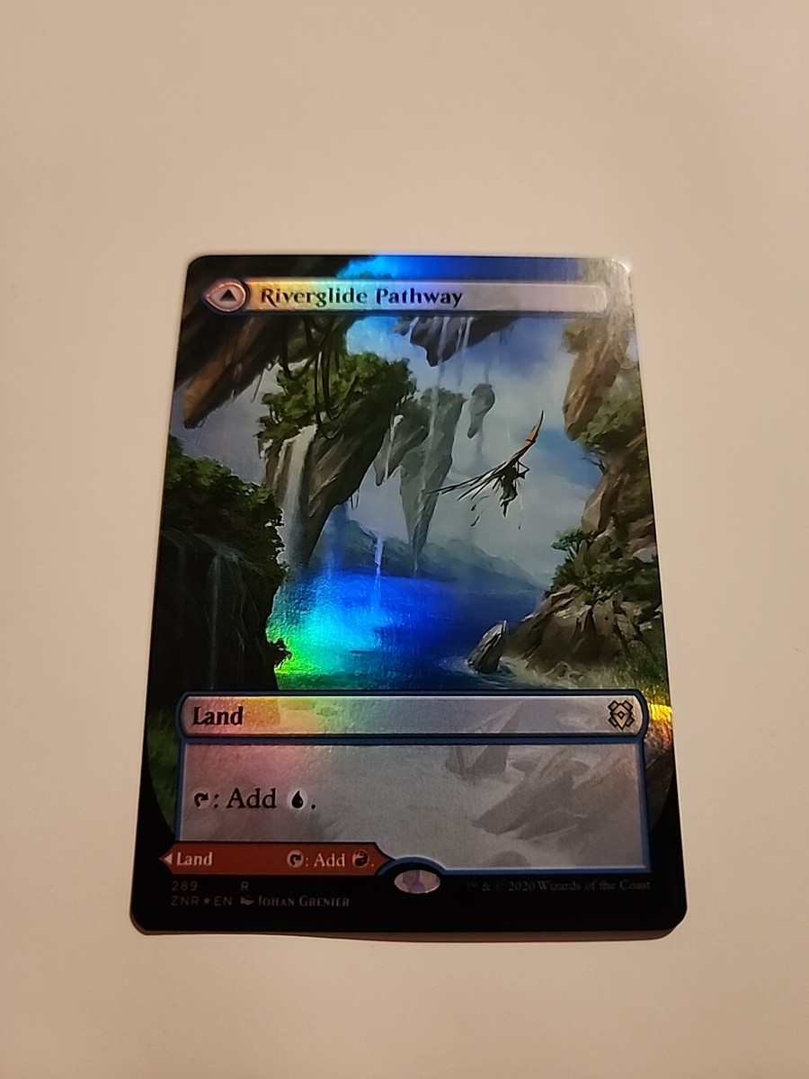 Riverglide // Lavaglide Pathway 1x FOIL ZNR MTG Zendikar Rising Rare MINT land blue red Riverglide // Lavaglide Pathway 1x FOIL ZNR MTG Zendikar Rising Rare MINT land blue red