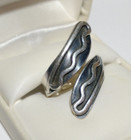 Vintage Taxco Designer Mexico 925 STERLING SILVER Wrap Around Adjustable Ring — photo 1