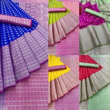 Women's Kanjeevaram Silk saree with Separate blouse piece