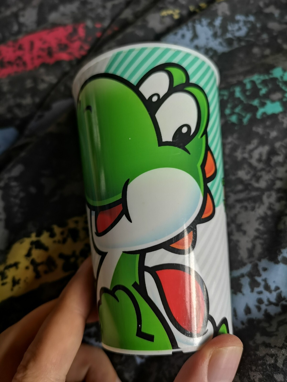 Rare OFFICIAL NINTENDO SUPER MARIO CUP MUG Yoshi Tumbler Club VGC eBay