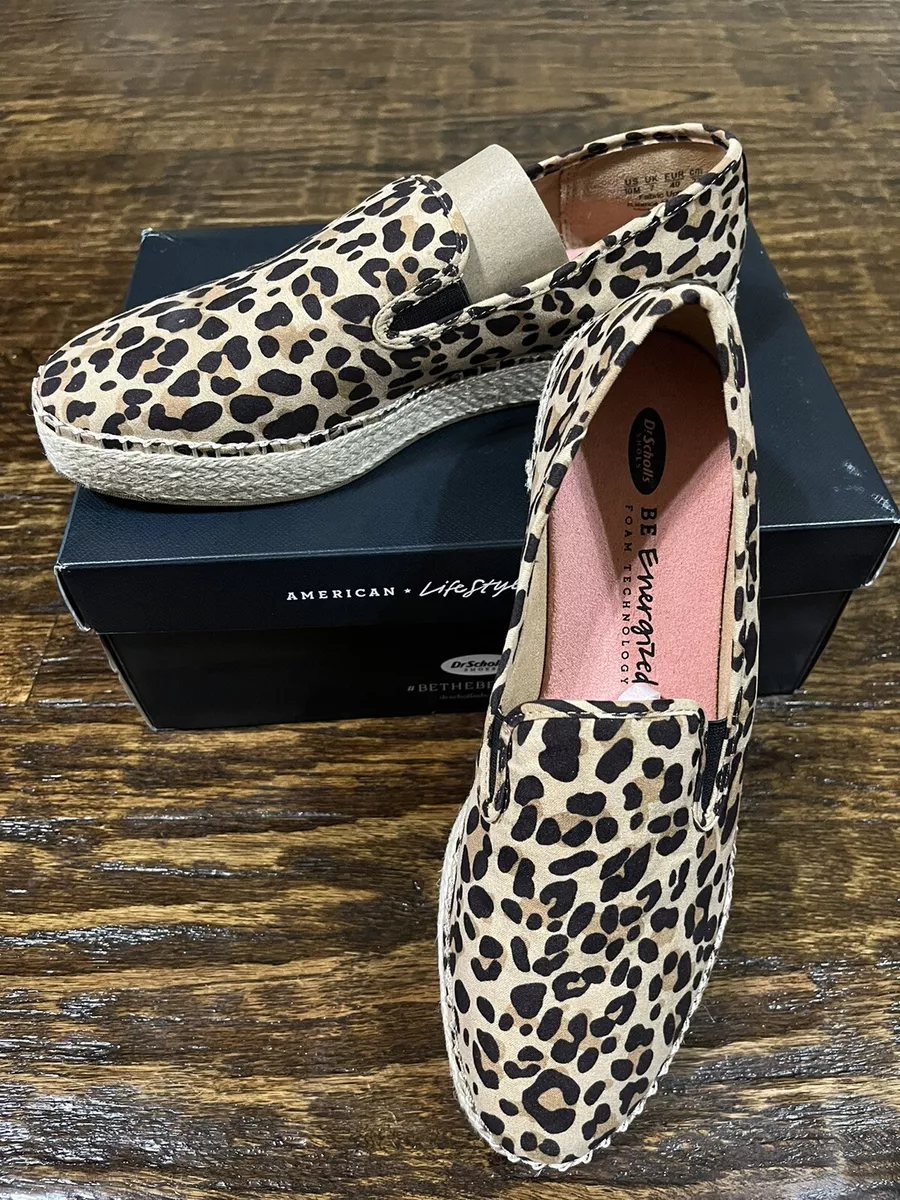 DR. SCHOLLS Leopard Print Be Free Energy Technology Slip On Shoes
