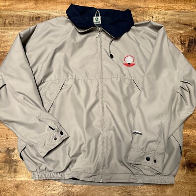 Carmel Classic Windbreaker Size Xl Rain Jacket  Khaki Laguna Seca Golf Club