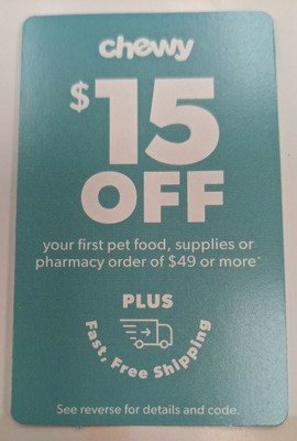 chewy 15 off first order