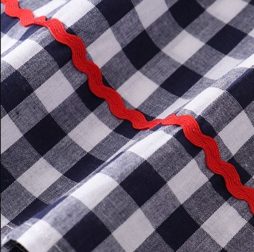 NEW Boutique 4th of July Girls Embroidered Smocked Gingham Plaid Dress - Picture 4 of 12