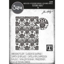 Tim Holtz 3-D Texture Fades TAPESTRY Sizzix Embossing Folder 666388