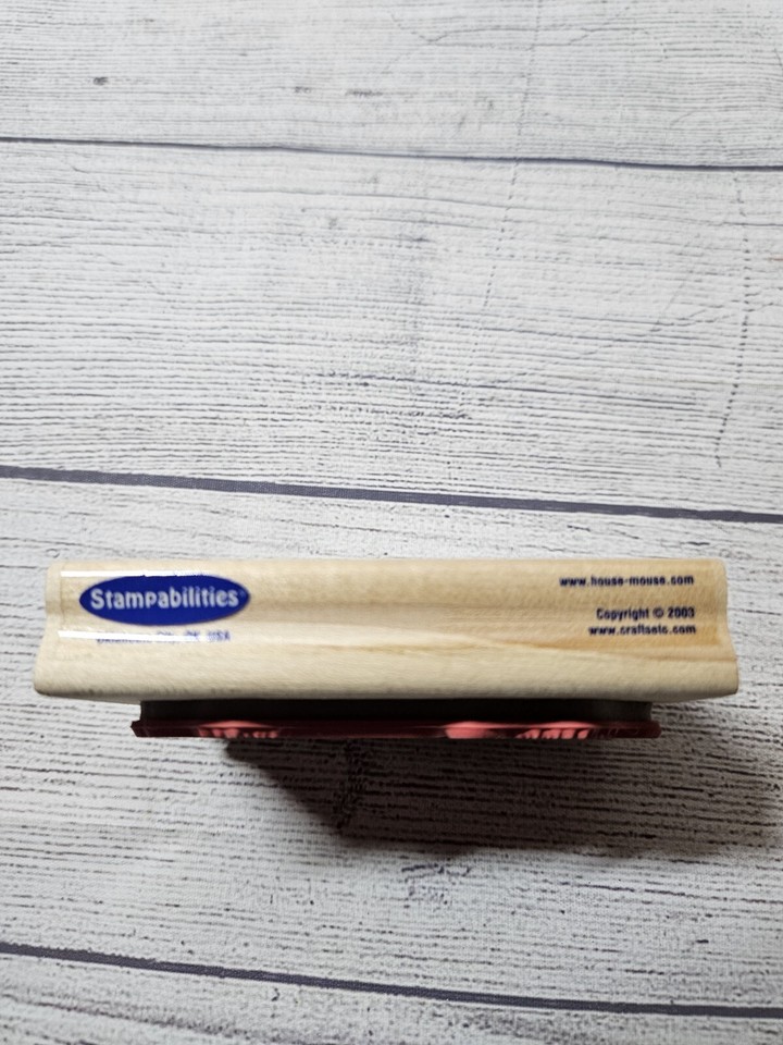 Vintage Stampabilities HOUSE MOUSE Lip Stamp Wooden Rubber Stamp 1999/