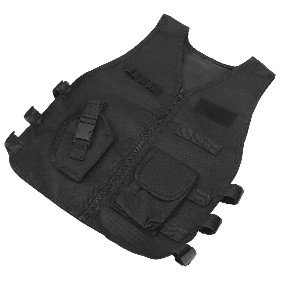 (S) Chaleco de Tiro para Niños Transpirable Guardia de Seguridad Entrenamiento Chaleco Militar CH Foto 2 de 4