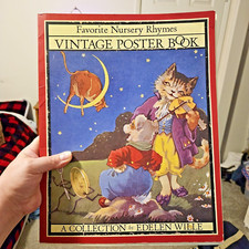 Nursery Rhyme Vintage Posters from Book with Pages Cut Out to 11x14 See Photos
