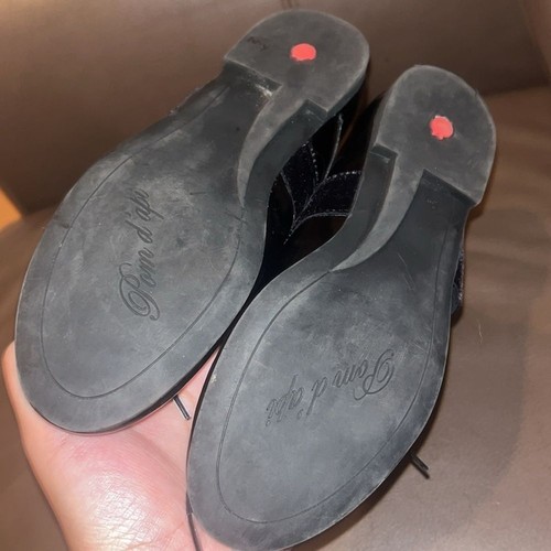 Pom D’api Dory Girls Flats Size 34 US 2-2.5 Black - Picture 3 of 6