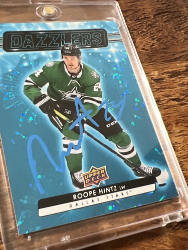 Roope Hintz IP Signed Upper Deck Dazzlers Card Psa Dna Stars Autographed - Picture 2 of 4