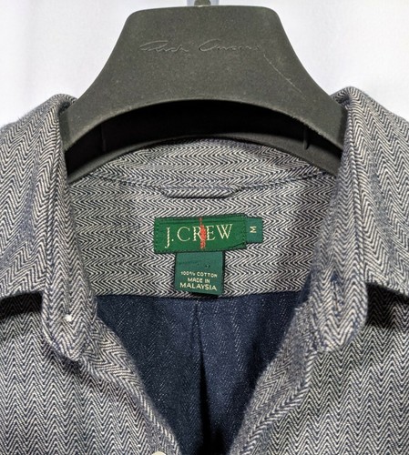 J Crew Vintage Oarsman Herringbone Soft Cotton Denim Double Pocket Shirt M - Picture 3 of 3