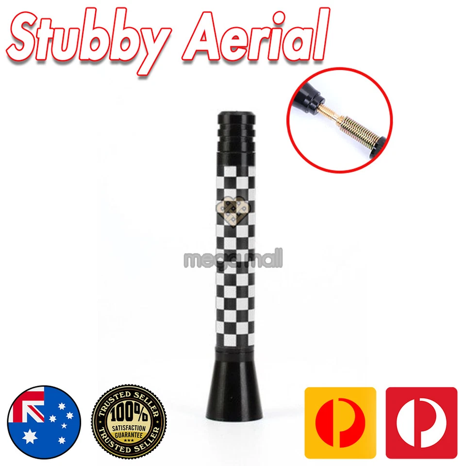 Antena / Antena Stubby Bee Sting para MG MG3 Negro Blanco Racing Flag 7.5CM Foto 4 de 4