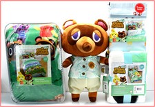 6 Pieces- ANIMAL CROSSING Comforter  Sheet Set  Blanket  Plush Tom Nook -TWIN