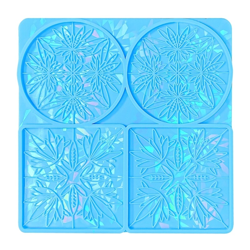 Floral Resin Silicone Mold Round & Rectangle DIY Craft